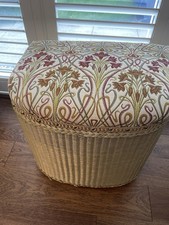 Small Upholstered SEAT/ Storage Unit. Gold With Matching Fabric