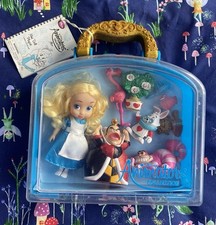 Disney Animations Alice In Wonderland Mini Doll Play Set Complete