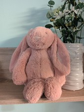 Jellycat Bashful Sorrel Bunny Medium Personalised 'I Love You' VGC Retired Gift