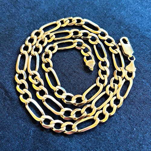 Heavy 9ct gold figaro chain - 9ct,