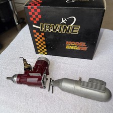 Vintage Irvine 40 RC Nitro Engine RC Glow Aeroplane Engine RC Plane & Exhaust 