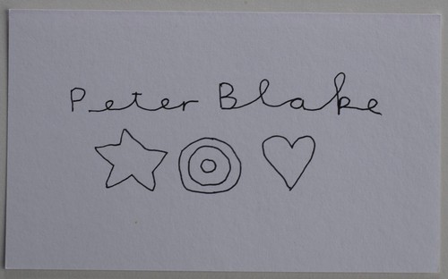 Peter blake signed autograph - peter,