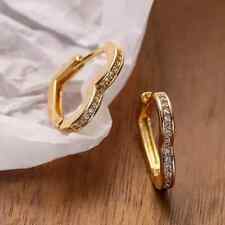 9CT GOLD LADIES HEART HOOP