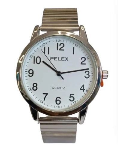 Gents easy read watch chrome - gents, watch,
