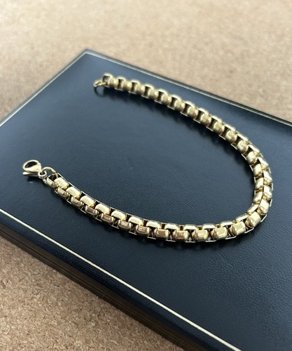 22cm long gold box link - long, /