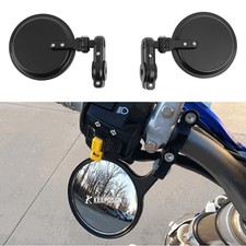 2x Flodable 22mm 7/8" Handlebar End Mirrors Black For SUZUKI DR-Z 400 400SM