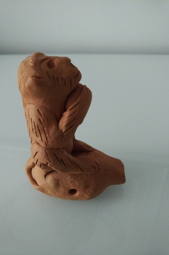 Folk art vintage clay whistle - folk,