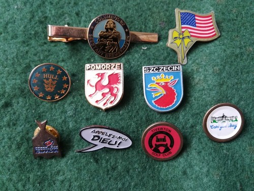 Various old badges - old, badges.