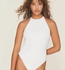 Andie Swim The Asbury Ribbed One Piece Swimsuit in Coconut Cream Size Medium NWT