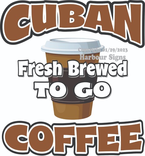 Cuban coffee decal food - decal,