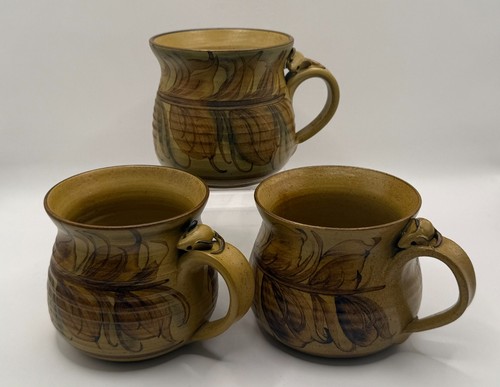 Three gwili pottery mugs with - three,