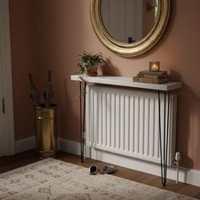 Console Table Radiator Rustic Shelf Wooden 225mm 9" Hairpin Leg 865mm 34"