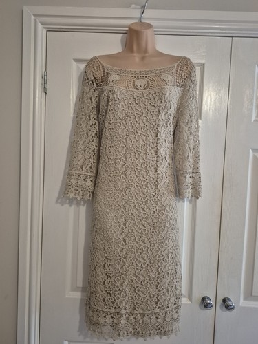 Ivory lace lined dress size - dress,