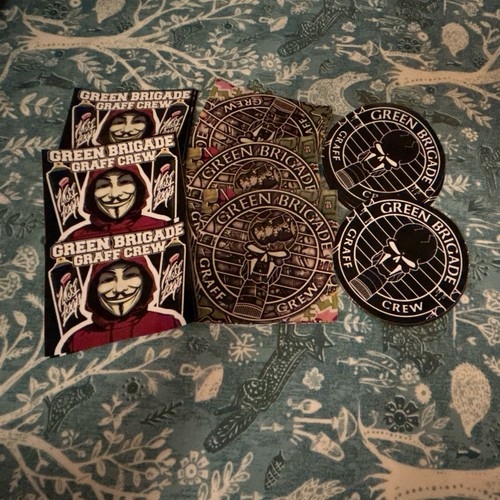 Green brigade stickers x30 - green,