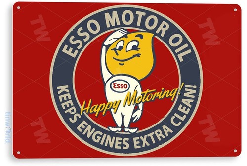 Esso motor oil gas sign - motor,