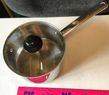 Casa Professional Stainless Steel Saucepan +  Glass Lid  18cm -Ref23