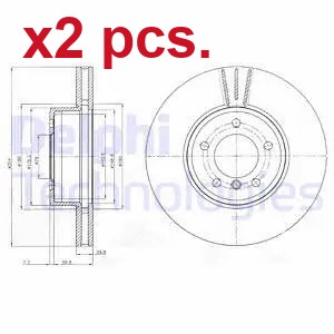 Pcs front brake - x2, disc