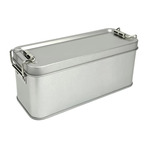 Tin box rectangular - tin, empty