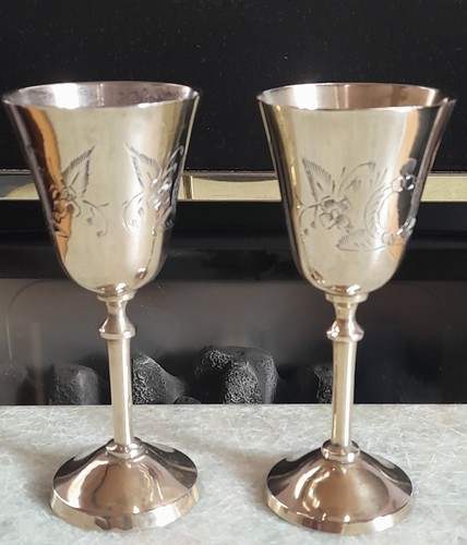 Two metal wine - metal, both