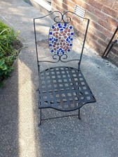 2 Calna Stona Bay Chairs.Black Cast iron .Very decorative pieces.