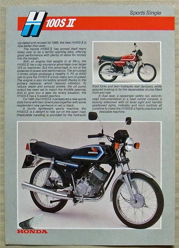 Honda h100s sports - ii, single