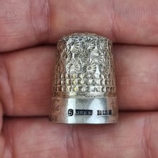 Vintage solid silver thimble - vintage,