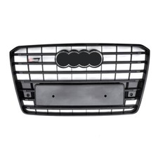 S8 Style Black Ring Strip Front Bumper Grille Fit For Audi A8 S8 D4.5 2014-2017