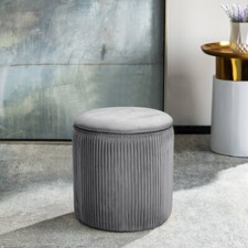 Round Velvet Makeup Stool