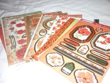 3 HUNKYDORY ADORABLE SCORABLE POPPY KITS 3 A4 TOPPERS 6 CARDS 8 INSERTS