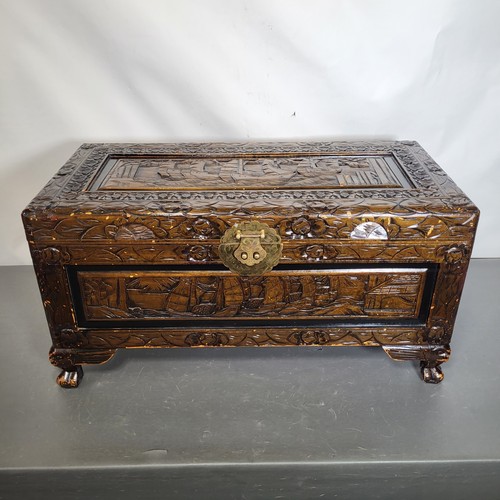 Antique chinese carved camphor - chinese,