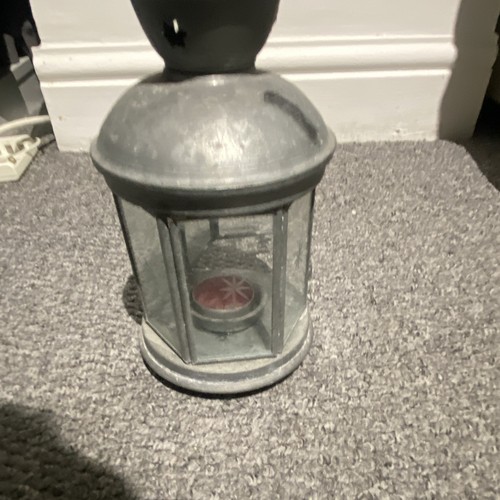 Grey galvanised metal glass - galvanised,