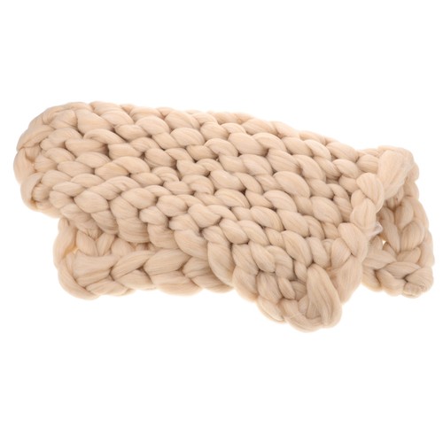 Chunky knit blanket handmade - knit,