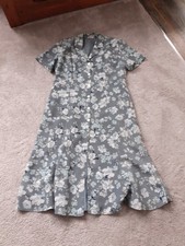 Eastex Size 12,  Button Through, Fully Lined, Teal, Knee Length Dress