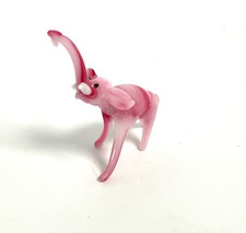 Vintage Pink Glass Elephant