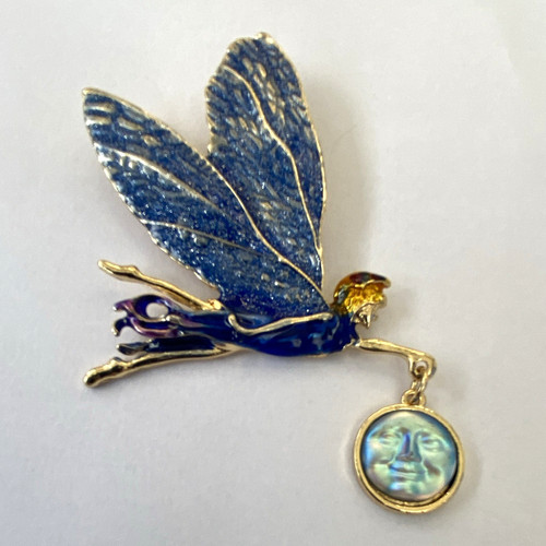 Brooch whimsical enamelled - brooch,
