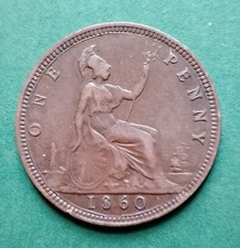 1860 PENNY - VICTORIA - GOOD