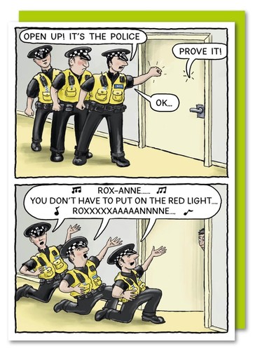 Funny birthday card the - birthday, police