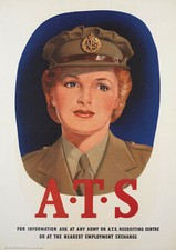 World War 2 Poster - ATS Recruitment - UK - Vintage Reprint A4 Wall Art