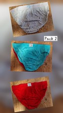 SEE POSTAGE NOTES:- Brand New Pairs of Ladies Briefs/Knickers (3 in pack) Size M