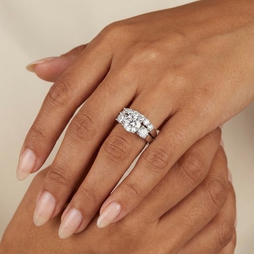 Platinum engagement ring set - ring,