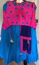 Blue And Pink Lehenga
