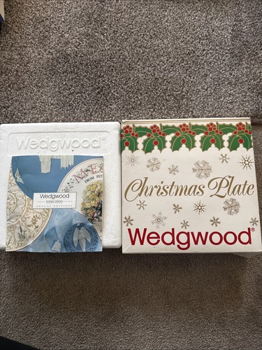 1990 wedgwood christmas plate - 1990,