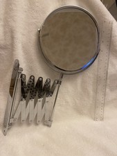 Extending Chrome Double Sided 1 Magnifying Wall Mounted Mirror