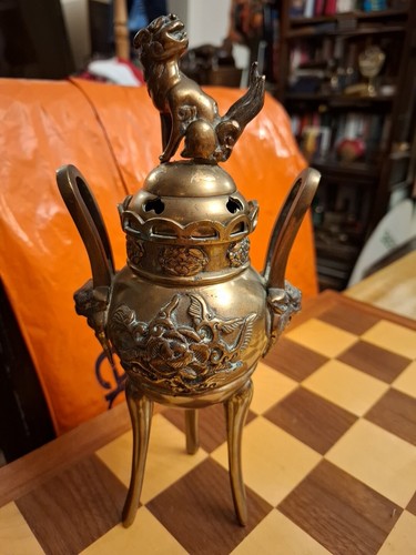 Vintage solid brass chinese - solid,
