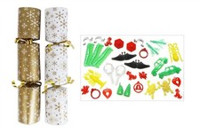 10" Gold Snowflake Christmas Crackers New Year Party Bulk Xmas 50-200