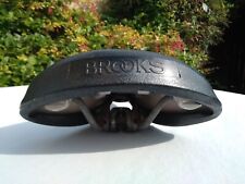 Brooks Saddle. Vintage Black Plastic Town Bike Saddle. Made In England