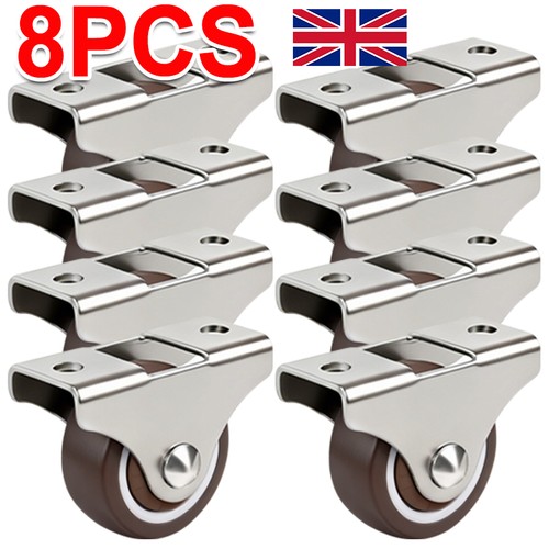 Inch casters set 8 rubber - 1,
