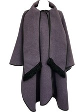 James Pringle Purple Wool Cape