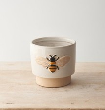 Bee Stoneware Planter 13cm