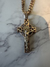 Gold Diamond Set Cross and